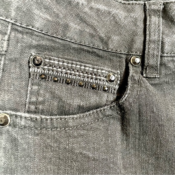 One5One Embellished Bootcut Denim Jeans Black 10 - Picture 8 of 11